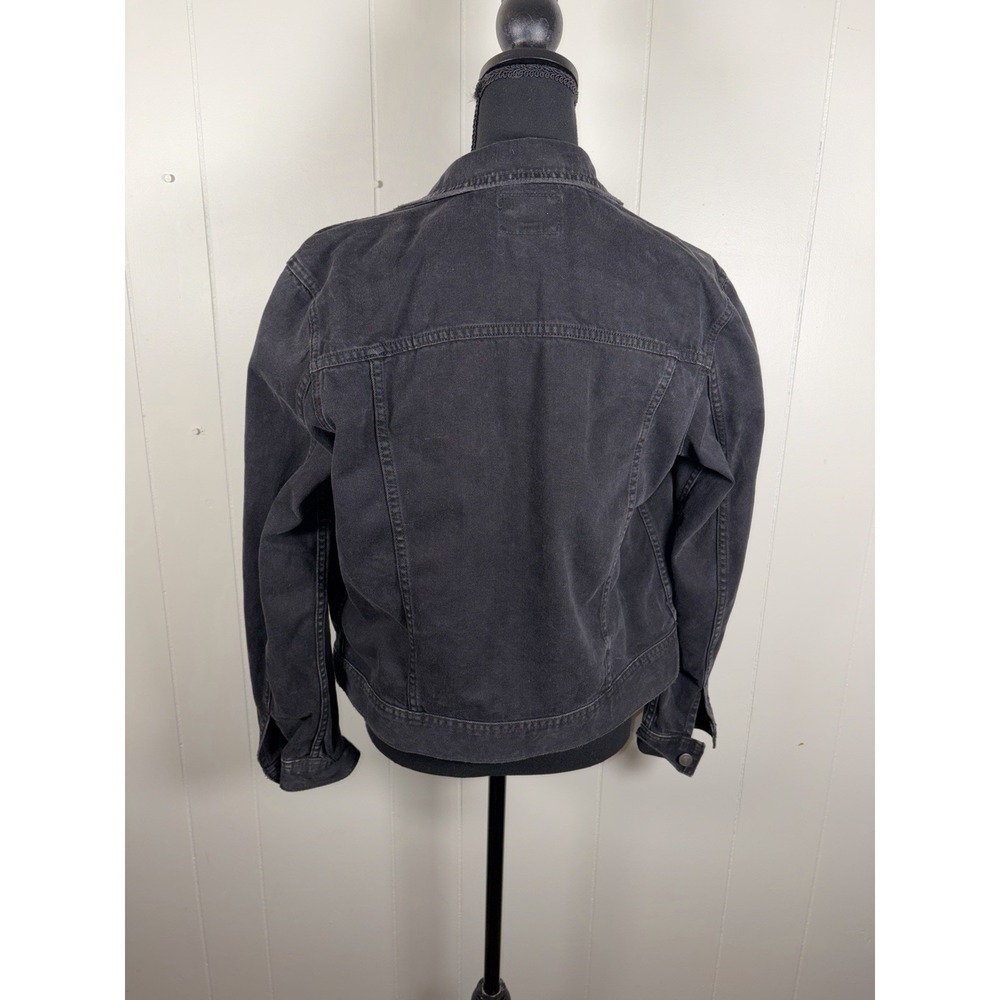 Women's Small American Eagle Black/Grey Denim‎ Jacket 100% Cotton - Picture 2 of 8